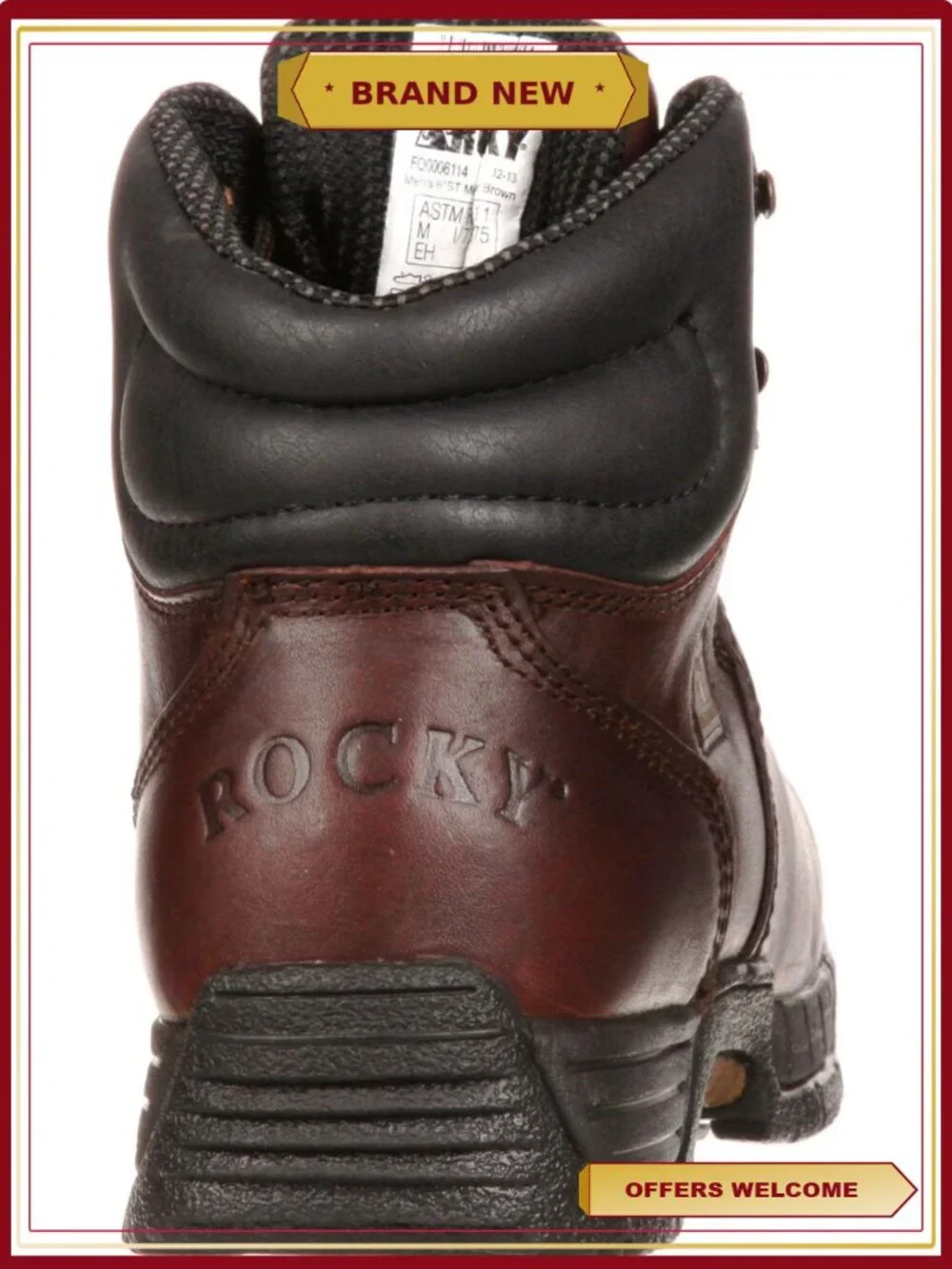 Men's Steel Toe Waterproof Work Boots Wide Width Available